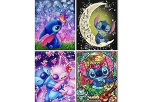 Daisen Art 4 Pack Diamond Painting Kits,Diamond Art Kits,DIY 5D Diamond Painting for Adults and Kids, Gem Art Kits Home Wall Decor and Gifts 12x16in