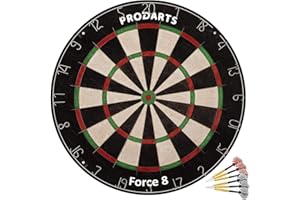 SMARTPEAS Tarcza do darta Lightning 7 i Steeldart Force 8 – zestaw do darta z akcesoriami: tarcza do darta, stalowe rzutki, lotki do darta, zeszyt do darta i zestaw montażowy