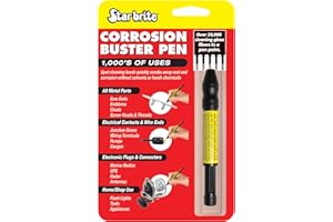 STAR BRITE Corrosion Buster Pen - Precision Rust & Corrosion Removal Tool for Electrical Connections, Marine Gear, Fishing Equipment & More - Easy Grip, Adjustable Fiber Length (091401)