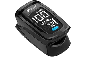 IPROVÈN iProven - Oxygen Saturation Monitor, Fingertip Pulse Oximeter, Monitor Your Heart Rate and O2 Level, Clinically Accurate (Black)