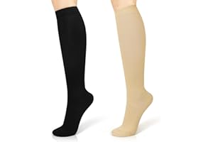 Mugust 2 pary skarpet uciskowych dla kobiet i mężczyzn, skarpety uciskowe, skarpety podróżne do lotu, biegania, jazdy na rowerze