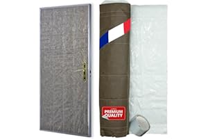 EURO VANADIUM - Kit, Isolation Thermique Porte de Service, 85 x 210 x 1 cm - Isolant Porte de Service, Multicouches, Ruban Adhésif Inclus - Qualité Premium - Fabriqué en France