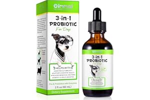GMOLARSUSCO Probiotics for Dogs, Digestive Enzymes & Probiotics Supplement, Dogs Probiotics Liquid Helps to Relieve Diarrhea, Vomiting, Upset Stomach, Gas, Anal Glands, Constipation & Bad Breath