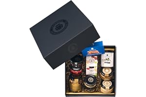 La Chinata Cesta Gourmet M Delicias – AOVE 100 ml, Pate de Secreto Ibérico, Queso Cabra con Cebolla, Boletus, Pimientos Asados, Ventresca de Bonito, Anacardos con Trufa y Mermelada | Caja Regalo