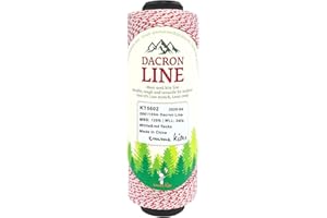 emma kites Braided Dacron Polyester String Spool Kite Line Mason Line, Red