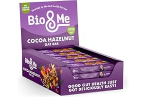 Bio&Me: Cocoa Hazelnut Gut-Loving Oat Bars (18 x 38g) - On-The-Go Snack - Good Gut Health