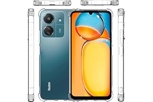 Effcotuo Funda compatiable con Poco C65/Redmi 13C Cover Ultra Fina Silicona Transparente Soft TPU Carcasa Protector Airbag Anti-Choque Caso