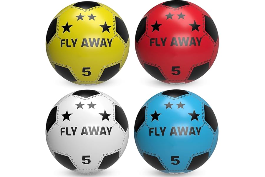 SourceDIY Soccer Shoot PVC football toy ball For Kids (Deflated) Lightweight Adjustable Inflatable for Indoor Outdoor Play Beach, Home, Birthday, School & Parties Assorted Colors