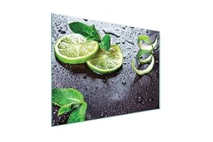 DarHaus Placa protectora de vitrocerámica 70 x 52 cm 1 pieza cocina eléctrica universal para inducción protección contra salpicaduras tabla de cortar de vidrio templado como decoración, CAL