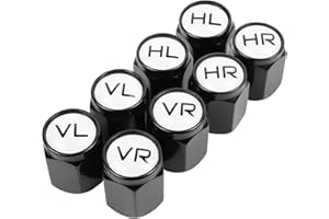 ‎YOUR DAY MATE Ventilkappen aus Hartplastik, 8 Stück, in Schwarz, mit Beschriftung für Deutschland, für Auto bzw. Schrader Ventile, Reifenmarkierer PKW, Radmerker Ventil Kappen mit Dichtung, Reifenwechsel Valve Caps