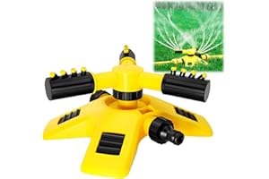 BAFANGLAIUK Garden Sprinkler for Lawns, 360° Adjustable Automatic Rotating Lawn Sprinkler, Water Sprinkler for Garden, Adjustable Water Spray Range, for Lawn Watering Garden Plants Lawn Irrigation