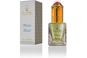 Musc Azur - Profumo per profumo da 5 ml, El Nabil Misk Musk, muschio, per uomo e uomo – Oil Attar Scent