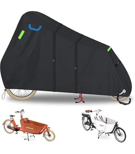 HUYHSD Housse De Vélo Imperméable Pour 2 Vélos, Housse De Vélo, Abri De Rangement Extérieur, Tissu Oxford 210D, Housse De Vélo, Abri De Rangement
