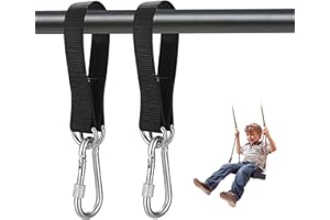 AMONENZ Tree Swing Hanging Kit, 55cm Hammock Tree Straps, Swing Hanging Straps, Heavy Hanging Straps with Two Sturdy Carabiners, for Tree Swing Seat, Hammock, Plank