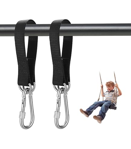 Kit De 2 Sangles De Suspension 30 Cm Avec Mousquetons | Pour Hamac, Balançoire, Camping | Nylon Et Acier Résistants Sangle Balançoire Arbre