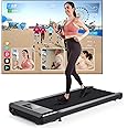 DeerRun Walking Pad Raceable, Max 136kg 159kg Walking Treadmill Suitable for High-tech Wearables, Under Desk Treadmill with Multi-Runner Races,APP Control for Home & Office, Door to Door Delivery