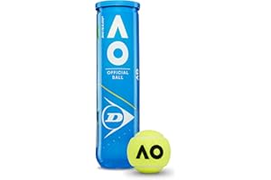 Dunlop Unisex Australian Open 601355 Piłki do Tenisa, Żółty, 4 sztuki