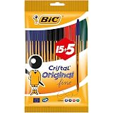 BIC Penna a sfera arancione punta fine 0,7 mm, inchiostro nero