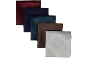 S&W SHLAX&WING Shlax&Wing 5 Pieces Assorted Mens Pocket Square Set Handkerchiefs