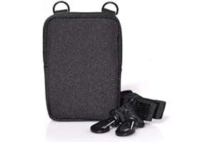 Zink Soft Camera Case - Cámara pequeña de impresión instantánea y bolsa de impresora con bolsillo de papel fotográfico, cierre de cremallera y bandolera - Negro