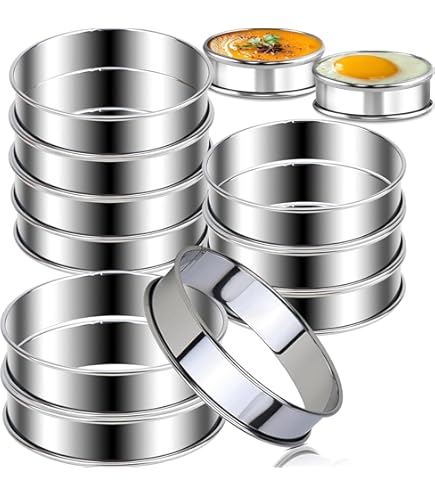 10 Stück Backringe 10cm Edelstahl - Runde Tortenringe Leicht Entformbar