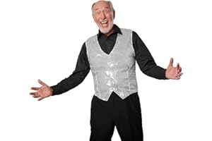 dressforfun 901000 Herren Pailletten Anzug Weste, V-Ausschnitt, Ärmellos - Diverse Größen -