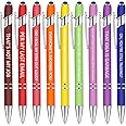 Eersida Snarky Office Pens Funny Insulting Pens Demotivational Arcastic Negative Quotes Ballpoint Pens Macaron Touch Stylus Pens for Office, Black Ink (10 Pcs)