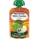 Plasmon 100% Frutta Mela 100g Pouch Con aggiunta di Vitamina C, solo gli zuccheri della frutta
