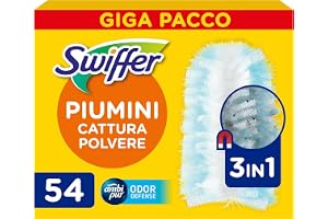 Påfyllningar Swiffer 54 styck Dammsugare | Fångar 3 gånger mer damm och hår/hår än traditionell kvast, tusentals mikrofibrer