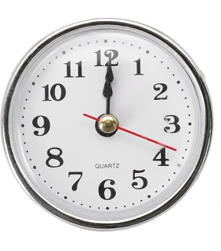 Mouvement Horloge Quartz 80mm Chiffres Arabes Doré - Insert Cadran Blanc Pour DIY