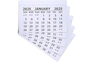 BCREATIVETOLEARN 2026 Calendar Tabs Mini Year Planner Calendar Pads - Stitched White Paper Calendar for Personalized Gift Small Desk Calendar Perfect for Handmade Festive Craft at Home Classroom or Office Pack of 10