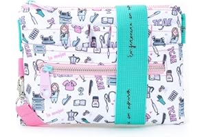 TCAE Bolsa Riñonera Fanny Bag, Estuche Daypack con Cremallera, Bolsillo Grande y Frontal, Unisex, Enfermera en apuros para Móvil, Libreta, Bolígrafos y Más - Accesorios de Moda