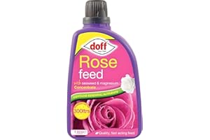 AMK® Doff Rose Feed 1L Concentrate Food Fertiliser With Seaweed Magnesium Promotes Fuller Blooms For Roses Flowering Plants