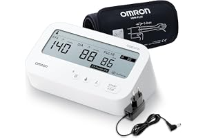 Omron HEM-7194T1-FLBIN Upper Arm Automatic Blood Pressure Monitor with AFib Detection, IntelliWrap 360° Accuracy Cuff, Large Display, AC Adapter included