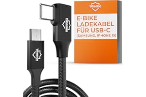 ‎WHEELOO Wheeloo Ebike Ladekabel für USB C (IPhone 15 oder neuer sowie Android) I für zB. Bosch (Kiox 300, Intuvia) Yamaha, Impulse, BH Bikes E-Bike Display I Micro USB zu USB-C I Mikro Kabel OTG I Navigation