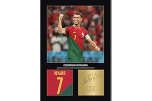 GENERIC Cristiano Ronaldo Gift Portugal National Team Signed A4 Print Display Unframed Ronaldo Gifts For Boys Digitally Reproduced Signature Ronaldo Gifts For Men