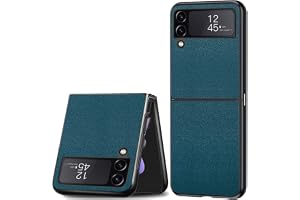 Puxssul för Samsung Galaxy Z Flip 4 fodral, mjukt TPU konstläderfodral, extremt lätt ultralätt kameraskydd läderfodral för Sa