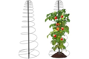 Starbover 2pcs Garden Trellis for Climbing Plants, 170cm Metal Garden Obelisk Outdoor for Roses, Tomatoes, Ivy & Potted Plants, Sturdy Plant Supports Trellis Weatherproof with Reinforced Joints