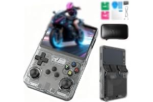 Lihaian R36S Retro Handheld Spielkonsole，128 G über 40.000 Spiele，Retro Konsole 3,5-Zoll-IPS-Bildschirm，Linux-System，Tragbare Mini-Arcade， unterstützt mehrere Emulatoren (R36s-Grau)