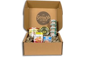 Genussleben Pudełko na kiełbasę w puszkach, 2,1 kg, z różnymi puszkami na kiełbasę
