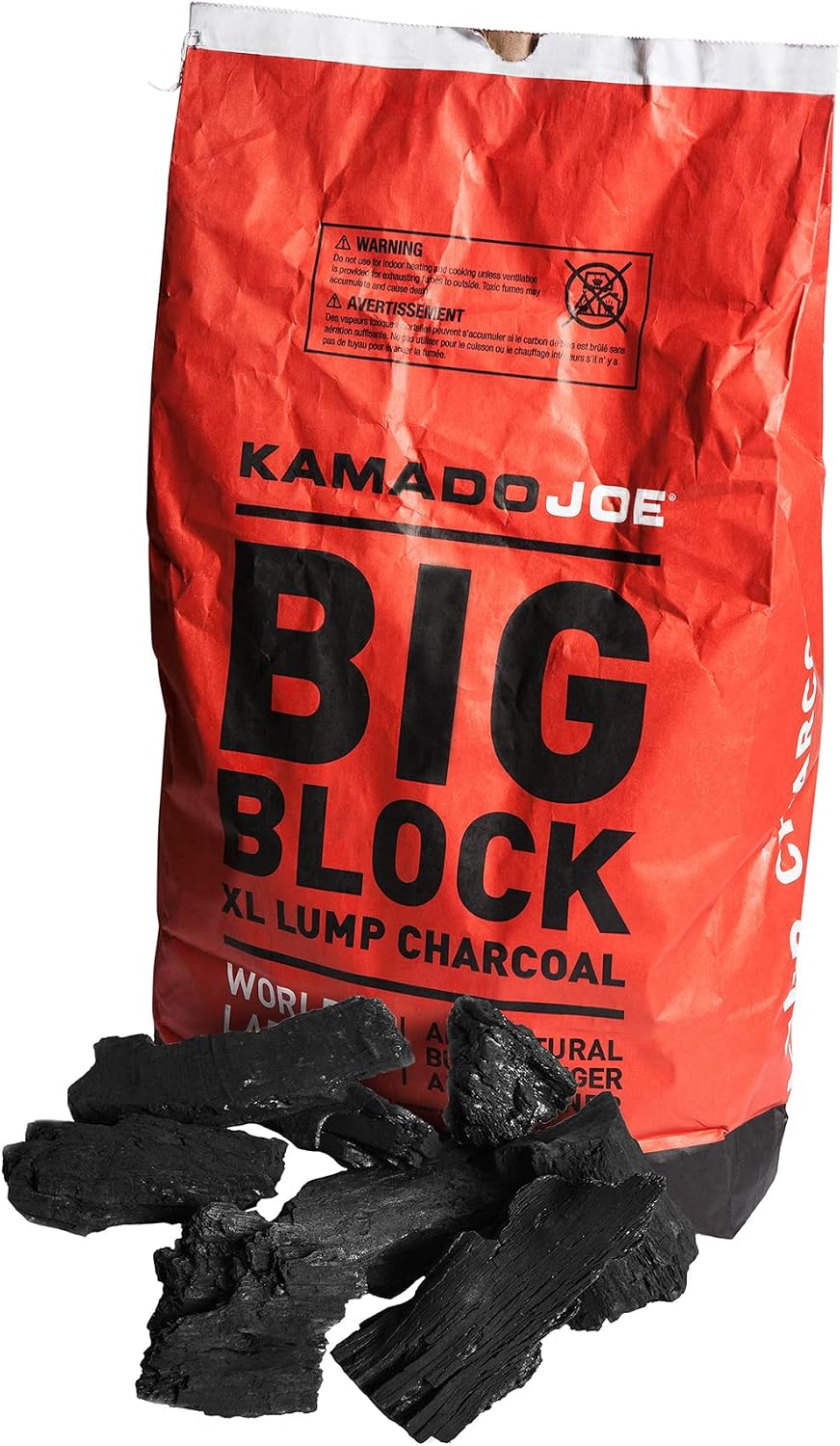 Kamado Joe XL Natural Reusable Lump Charcoal for BBQ, Smoking, Grilling. Long Life Up to 18 Hours, 9.1kg