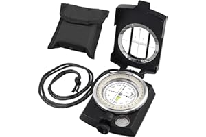 ‎VINTEAM VINTEAM Marschkompass Militär Kompass Premiun Stabil Peilkompass Portable Wasserdicht Navigation Gerät Genau Taschenkompass mit Tasche und Schlüsselband für Camping Wandern