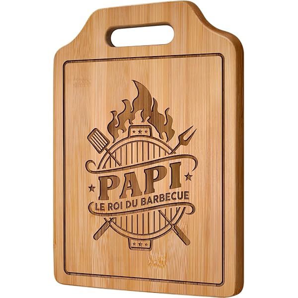 Planche Apéro Gravée « Papi En Or » En Bois De Hêtre - Cadeau Original Pour Grand-père, Annonce Grossesse, Fête Des Grands-pères
