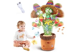 NHCUIJUN alking CactusToy，Singing, Talking, 120 Lieder and Dancing Cactus Toy，Singing Cactus Toys Repeating What You Say Toy gift for children - Your Interactive Entertainment Companion (sand hammer cactus)