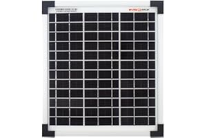 ENJOY SOLAR Enjoysolar® Monocrystalline 10 Watt 12V, Solar Module, Solar Panel Mono, Ideal for Garden, Camper, Caravan