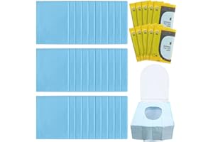 Dadabig 40 PCS Disposable Toilet Seat Cover, Toilet Seat Paper Pads Flushable Paper Toilet Seat Covers for Travel Universal Size Disposable Toilet Covers for Adults and Kids Use in Public Toilet, Blue