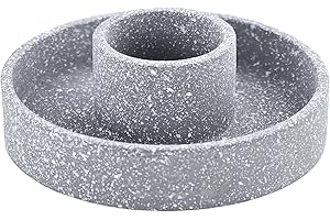 WANWANZI Soporte para salvia – Quemador de salvia – Soporte de incienso de cemento – Cuenco para salvia blanca, palitos de Palo Santo, velas, manchas y plato de ofrenda, gris, 001