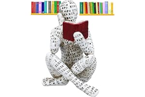 HOWADE Reading Woman Figurine,Pulp Woman Reading Bookshelf Decor-Thinker Style Resin Statue,Abstract Sculptures Collectible Figurines Modern Decor Accents For Teachers' Gift and Office Shelf Desktop