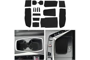 CDEFG Compatible avec Peugeot e-3008 e3008 2024 2025 Tapis de sol en caoutchouc pour console centrale Antidérapant e 3008 Tapis en caoutchouc antidérapant e-308 GT Allure 2024 Accessoires (Noir)