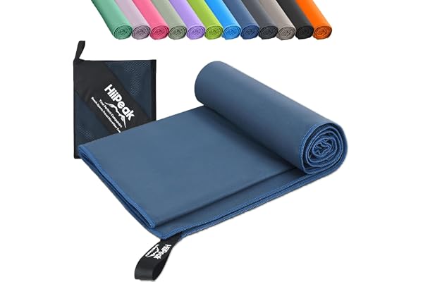 HiiPeak Serviette Microfibre Séchage Rapide, Serviette Sport Musculation Homme et Femme, Serviette de Bain Microfibre Parfait pour Voyage, Fitness, Piscine et Plage
